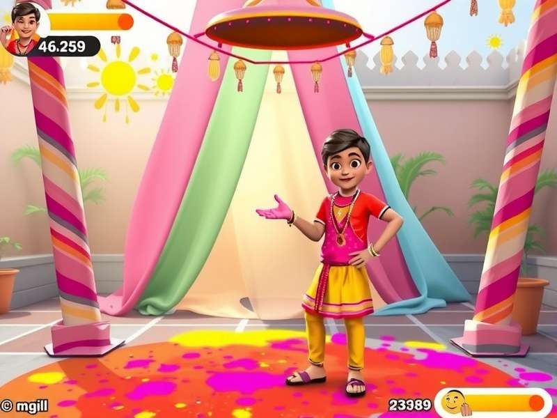Holi Color Party character customization options